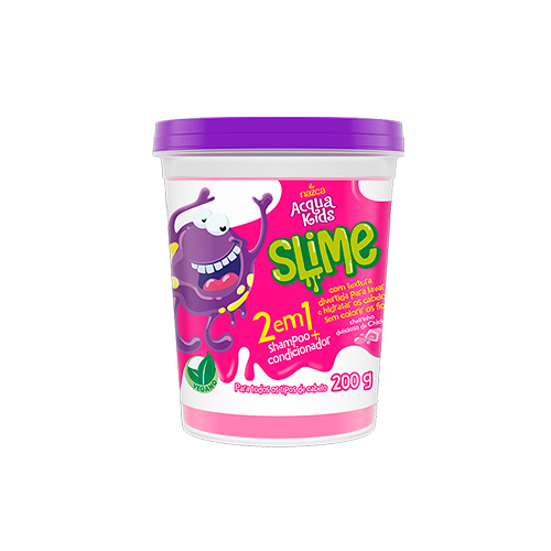 Shampoo Slime 2 em 1  Chiclete Acqua Kids 200g - Nazca