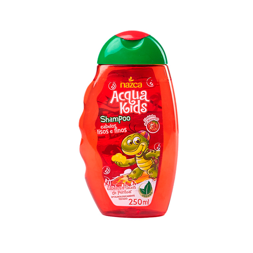 Shampoo Morango - Lisios e Finos - Vegano Acqua Kids 250ml